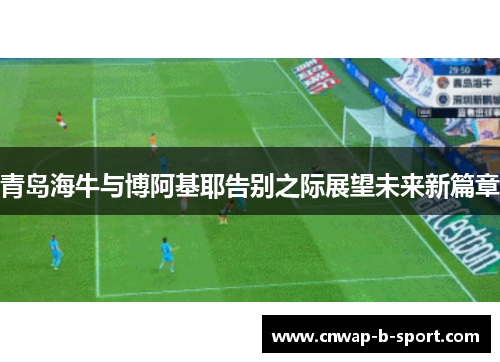青岛海牛与博阿基耶告别之际展望未来新篇章
